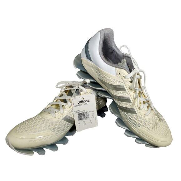 WHITE/CREAM/GRAY ADIDAS Springblade Shoes M21922 Men's Women's Sz. 8.5-9 NWT - Picture 2 of 8